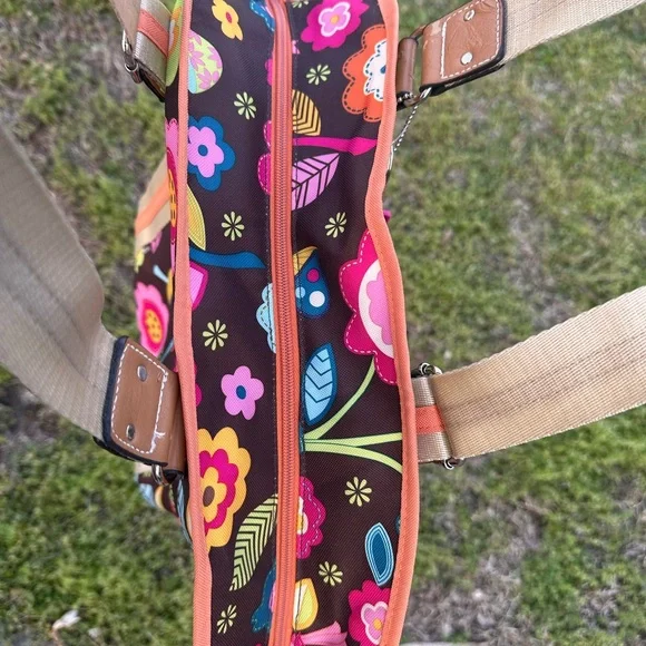 Lily Bloom Floral Tote Bag | Colorful Everyday Carry | Lightweight Travel Bag - Picture 6 of 7